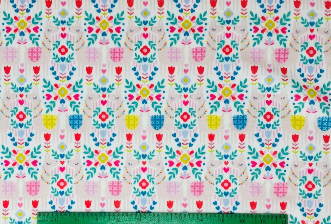 Lama Minky Fabric, EZ Fabric Exclusive Minky Llama Life Multi, Girls