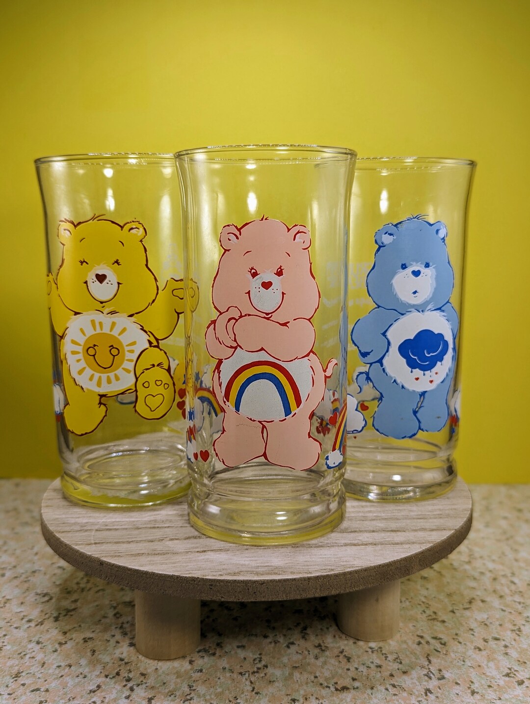 80's Care Bears Pizza Hut Glasses - Etsy