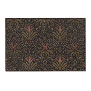 Vintage Art William Morris Lillies Area Rugs, Floral Rug, Home Decor, Floor Mat, Boho Chic Accent Rug, William Morris Inspired Decor