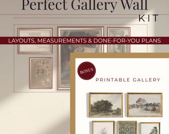 Gallery Wall Layout Guide – DIY Art Placement System (Digital Download PDF)
