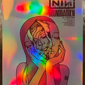 Nine Inch Nails SoundGarden Mini Poster Chula Vista,Irvine,Mountain View,Hollywood,Sacramento. NIN