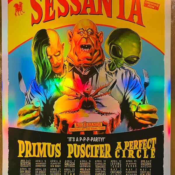 Sessanta Primus Puscifer A Perfect Circle Foil Mini Poster