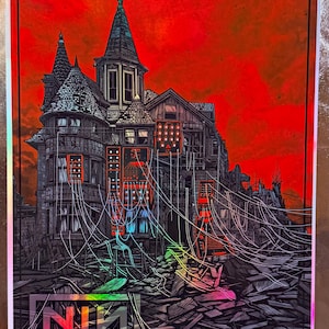 Nine Inch Nails Atlanta,Ga Mini Foil Poster September 26TH 2018 Fox Theatre NIN