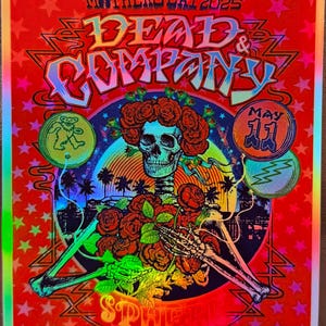 Dead&Company Sphere Poster/Sticker Foil Las Vegas Grateful Dead Farewell Dead Forever