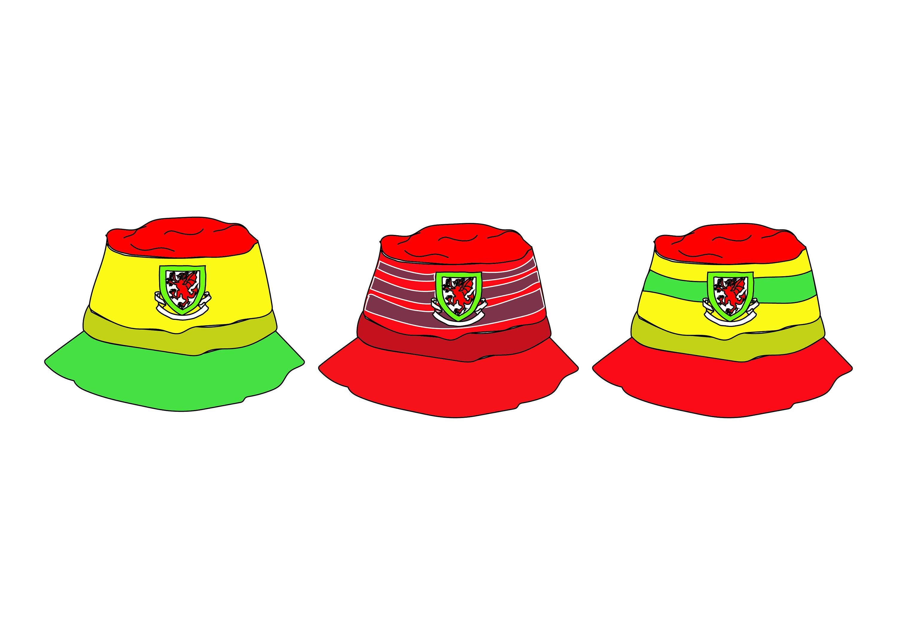 Welsh Bucket Hat A4 PRINT Etsy
