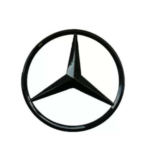 Black Mercedes Benz Badge Logo Emblem Rear Boot Gloss Suitable for All  Models 90mm 