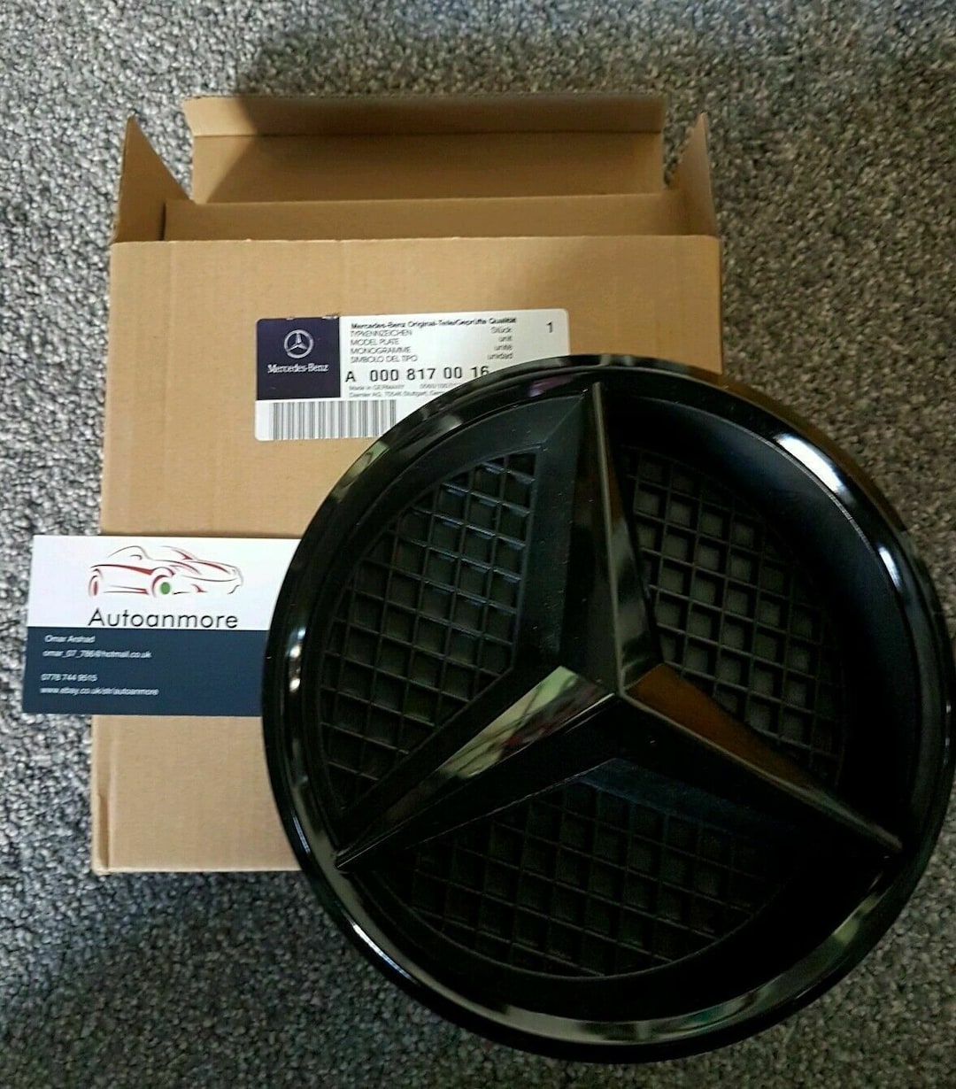Mercedes Gloss Black Front Grill Star Badge - Etsy