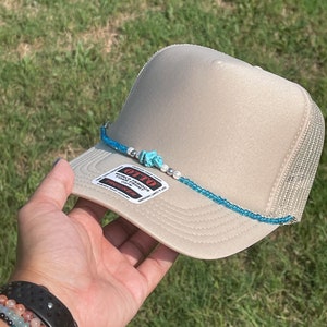 Turquoise Western Beaded Trucker Hat Chain
