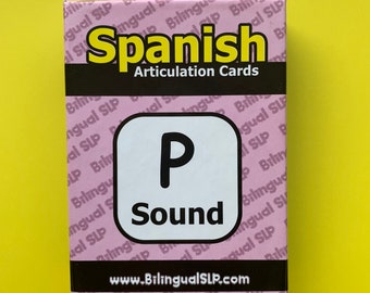 P Phoneme Spanish Articulation Cards - professionally printed