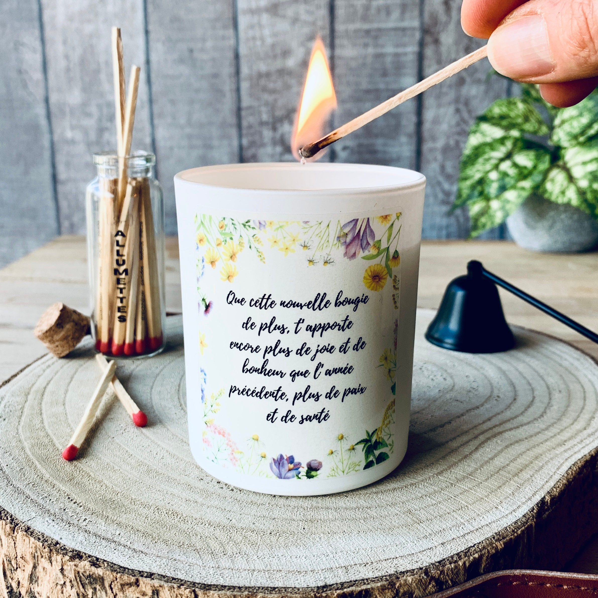Meilleurs Voeux Bougie Personnalisée, Bougie Vous Souhaitant Tout Le Meilleur, Idée Cadeau Meilleur 