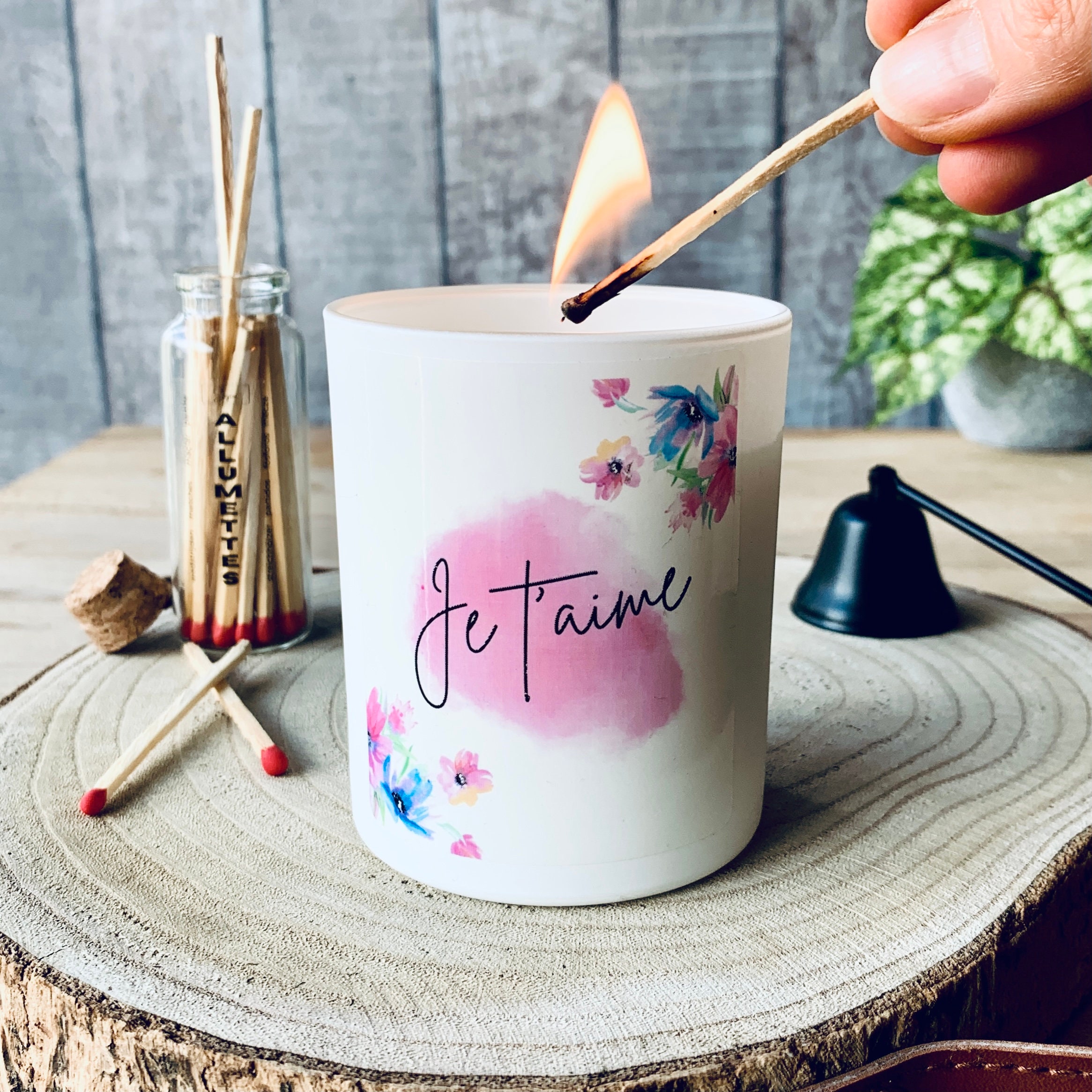 Cadeau Je T'aime Personnalisée, Bougie Saint Valentin, Idées Cadeaux Cadeau Personnalisé Pour Femme,