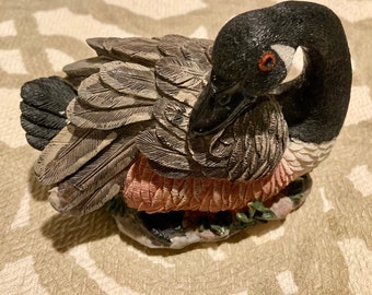 Black Swan Loon Figurine