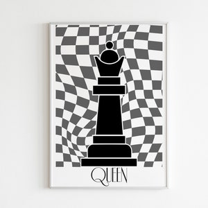 VINTAGE CHESS POSTER Game of Kings Quote Poster Black and -  Australia