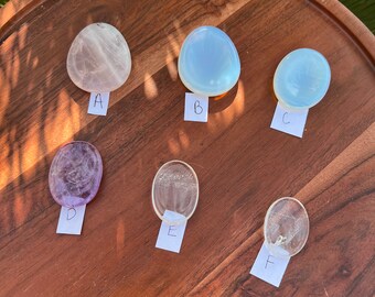 Rose Quartz | Clear Quartz | Amethyst | Opalite | Worry Stone | Stress relief | Calming | Gift