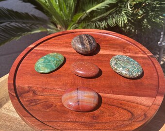 African Jade | Black Moonstone | Kyanite | Carnelian | Goldstone | Palm Stones