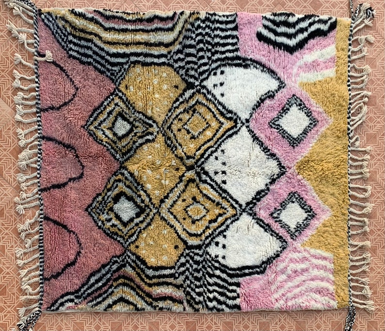 Tapis marocain personnalisé, tapis berbère, tapis Beni Ourain, tapis fait main, tapis bohème, tapis unique, tapis berbère, tapis en laine image 7