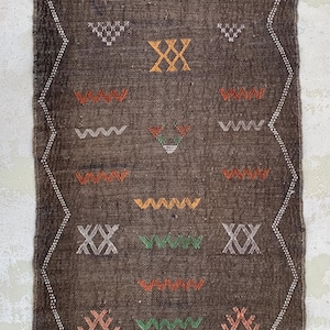 Moroccan brown Cactus silk Rug, Authentic rug, Genuine silk rug, Handmade rug, Area rug, Berber carpet, , custom rug