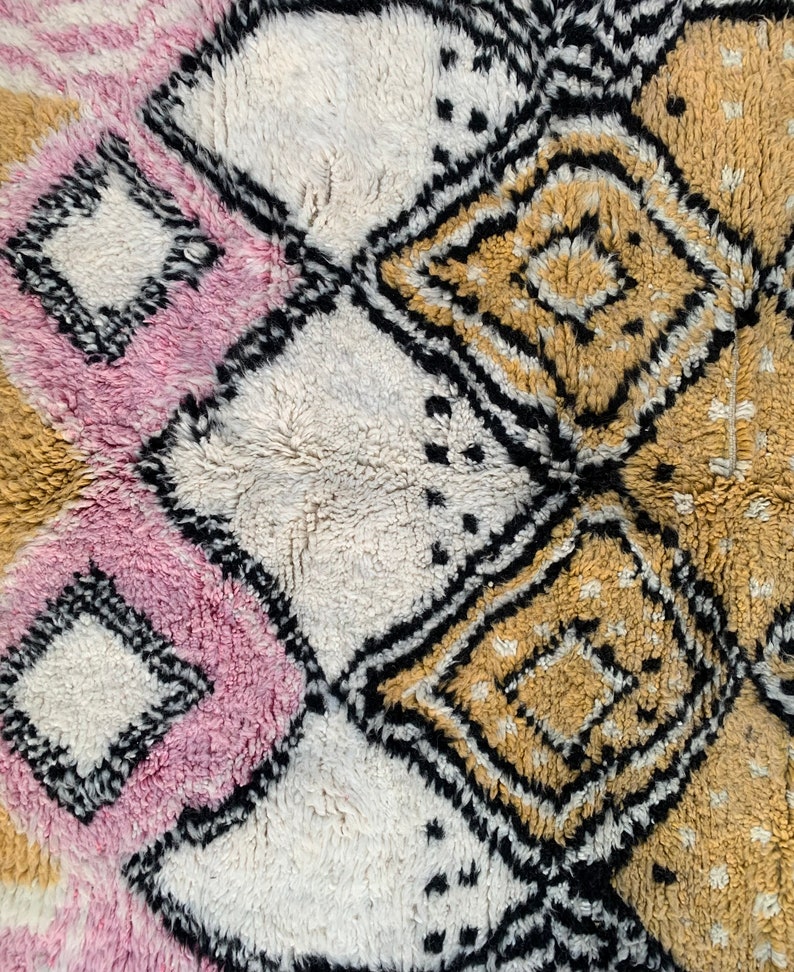 Tapis marocain personnalisé, tapis berbère, tapis Beni Ourain, tapis fait main, tapis bohème, tapis unique, tapis berbère, tapis en laine image 3