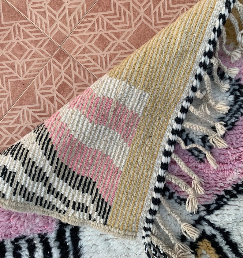 Tapis marocain personnalisé, tapis berbère, tapis Beni Ourain, tapis fait main, tapis bohème, tapis unique, tapis berbère, tapis en laine image 6