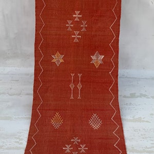 Moroccan Cactus silk runner Rug, Authentic rug, Genuine silk rug, Handmade rug, Area rug, Berber carpet, , custom rug, sabra rug