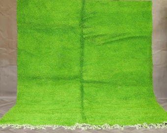Custom Moroccan Berber rug,Beni Ourain handmade rug,bohemian rug, unique rug, Berber carpet,wool rug,Handwoven Green Rug.