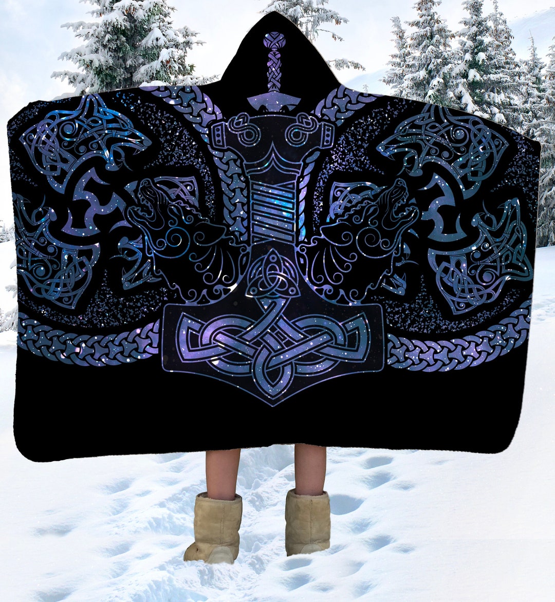 Scandinavia Viking Norse Art Artisan Handcrafted Hooded Etsy