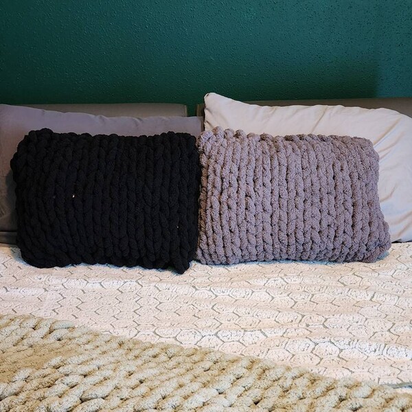 Knitted Pillow Sham Etsy