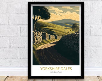 Yorkshire Dales National Park Travel Poster | Archival Art Print