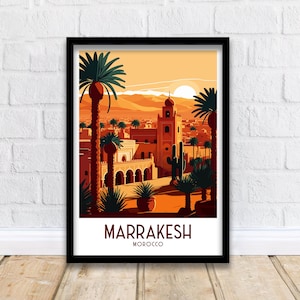 Marrakesh Travel Print  | Marrakesh Poster | Morocco Print | Morocco | Marrakesh | Travel Poster | Marrakesh Wall Art | Morocco Poster