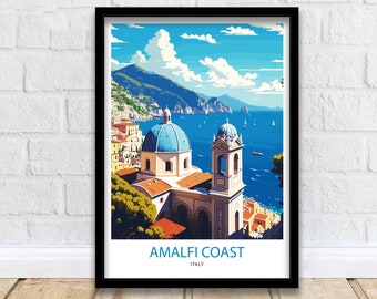 Amalfi Coast, Italy Travel Poster, Art Print , Wall Art, Art Print