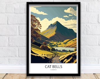 Cat Bells Lake District Art Print  | Cat Bells | Lake District Print | Cumbria | Derwent Water | Cat Bells Print | Cat Bells Photo