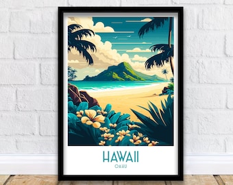 Hawaii Travel Print  | Hawaii Poster | Hawaii Wall Art | Travel Print | Hawaii Print | Travel Poster | Hawaii Travel Poster