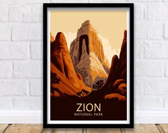 Zion National Park Art Print | Adventure Travel Poster