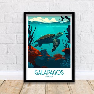 Galapagos Islands Travel Print  | Galapagos | Ecuador | Travel Poster | Galapagos Poster | Travel | Galapagos Print | Galapagos Photo |
