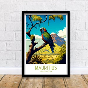 Mauritius Travel Print  | Mauritius Poster | Mauritius | Mauritius Wall Art | Travel Print | Mauritius Art | Mauritius Travel