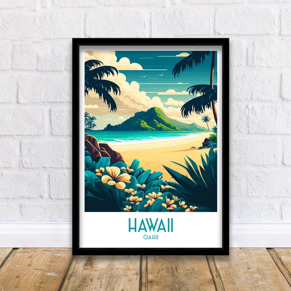 Hawaii Travel Print  | Hawaii Poster | Hawaii Wall Art | Travel Print | Hawaii Print | Travel Poster | Hawaii Travel Poster