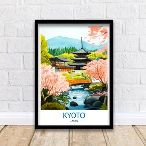 Kyoto Japan Travel Print Wall Decor Wall Art Kyoto Landscape Wall Hanging Home Décor Japanese Culture Gift Art Lovers Scenic Print