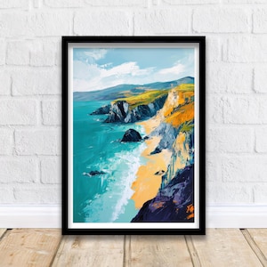 Pembrokeshire Wales Abstract Art Print Wall Decor Wall Art Pembrokeshire Landscape Wall Hanging Home Décor Welsh Coast Gift Art Lovers