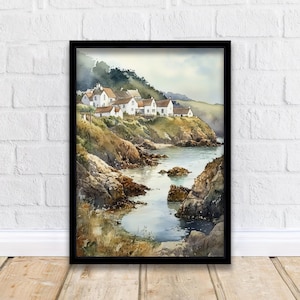 Isle of Barra Watercolor Travel Print Wall Decor Wall Art Barra Landscape Wall Hanging Home Décor Scottish Island Gift Art Lovers Scenic