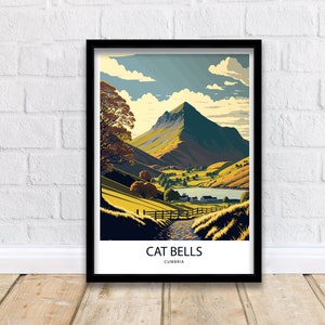 Cat Bells Lake District Art Print  | Cat Bells | Lake District Print | Cumbria | Derwent Water | Cat Bells Print | Cat Bells Photo