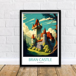 Bran Castle Romania Travel Print  Bran Castle Wall Art Bran Castle Poster Romania Travel Prints Bran Castle Art Print Bran Castle
