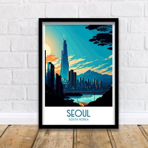 South Korea Travel Print  | Seoul Print | South Korea Print | Seoul Poster | Travel Poster | Seoul Wall Art | Seoul South Korea
