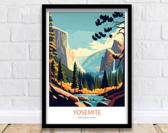 Yosemite Art Print  | Yosemite Print | Yosemite | Yosemite Wall Art | Yosemite Poster | National Park Poster | Yosemite Art