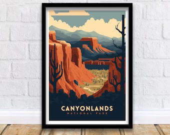 Wydruk artystyczny Parku Narodowego Canyonlands | Plakat z krajobrazem Utah