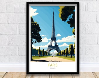Eiffeltoren Parijs-print | Kleurrijke reisposter