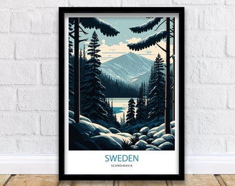 Scandinavia Travel Print  | Sweden| Travel Poster| Stockholm| Sweden Poster| Norway| Stockholm Print| Stockholm Sweden| Sweden Print