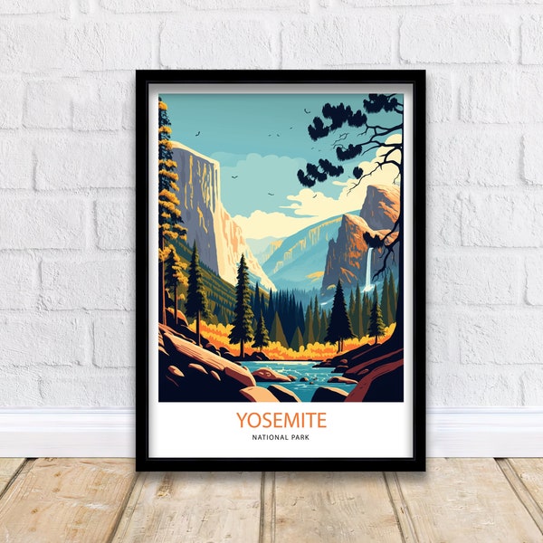 Yosemite Art Print  | Yosemite Print | Yosemite | Yosemite Wall Art | Yosemite Poster | National Park Poster | Yosemite Art