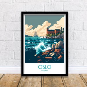 Oslo Travel Print  | Travel Poster | Oslo Print | Oslo Wall Art | Oslo | Oslo Norway | Travel Print | Norway