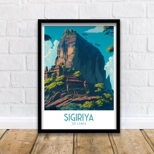 Sigiriya Travel Poster   Sri Lanka | Sigiriya | Sigiriya Print| | Sri Lanka Print | Sri Lanka Poster | Sigiriya Wall Art | Travel Poster |