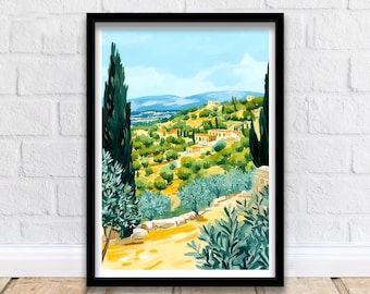 Athens Greece Travel Print Wall Decor Wall Art Athens Skyline Wall Hanging Home Décor Greek History Gift Art Lovers